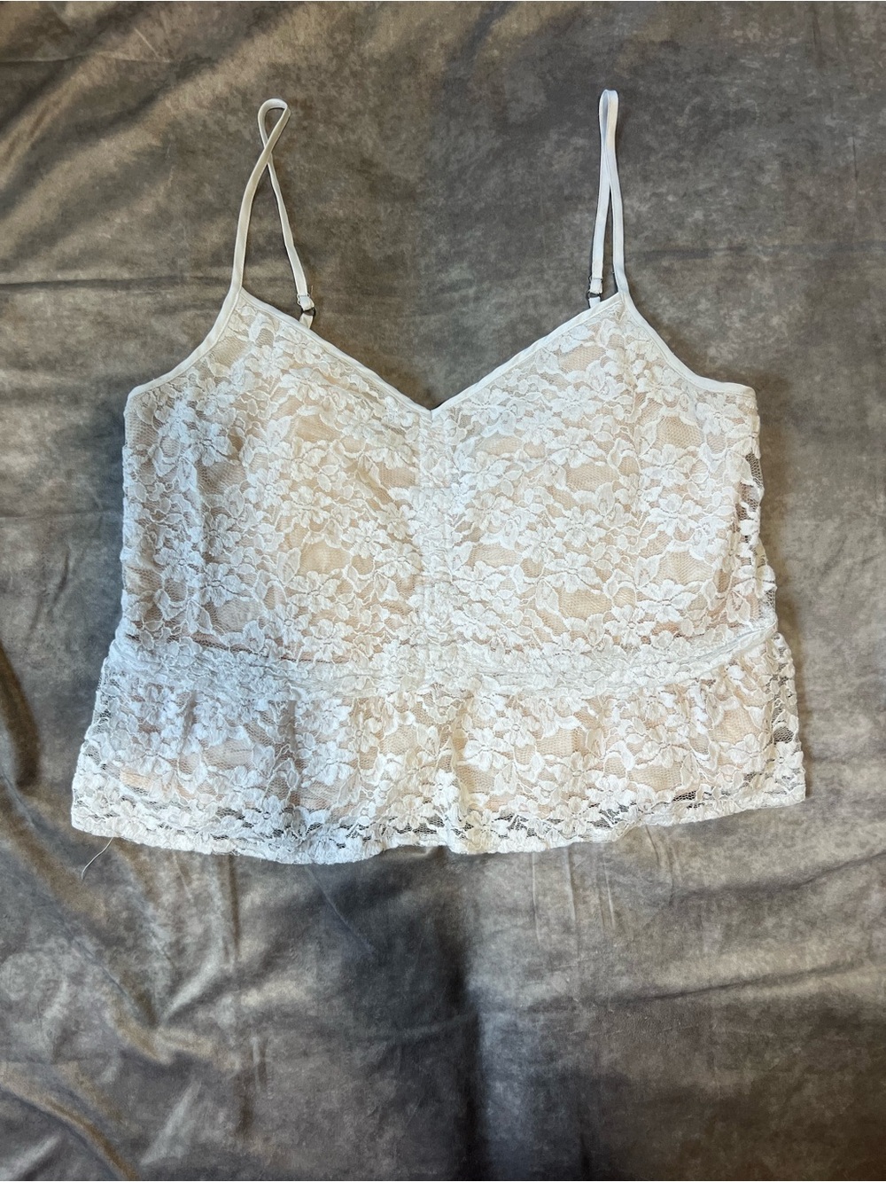 Lace crop tank